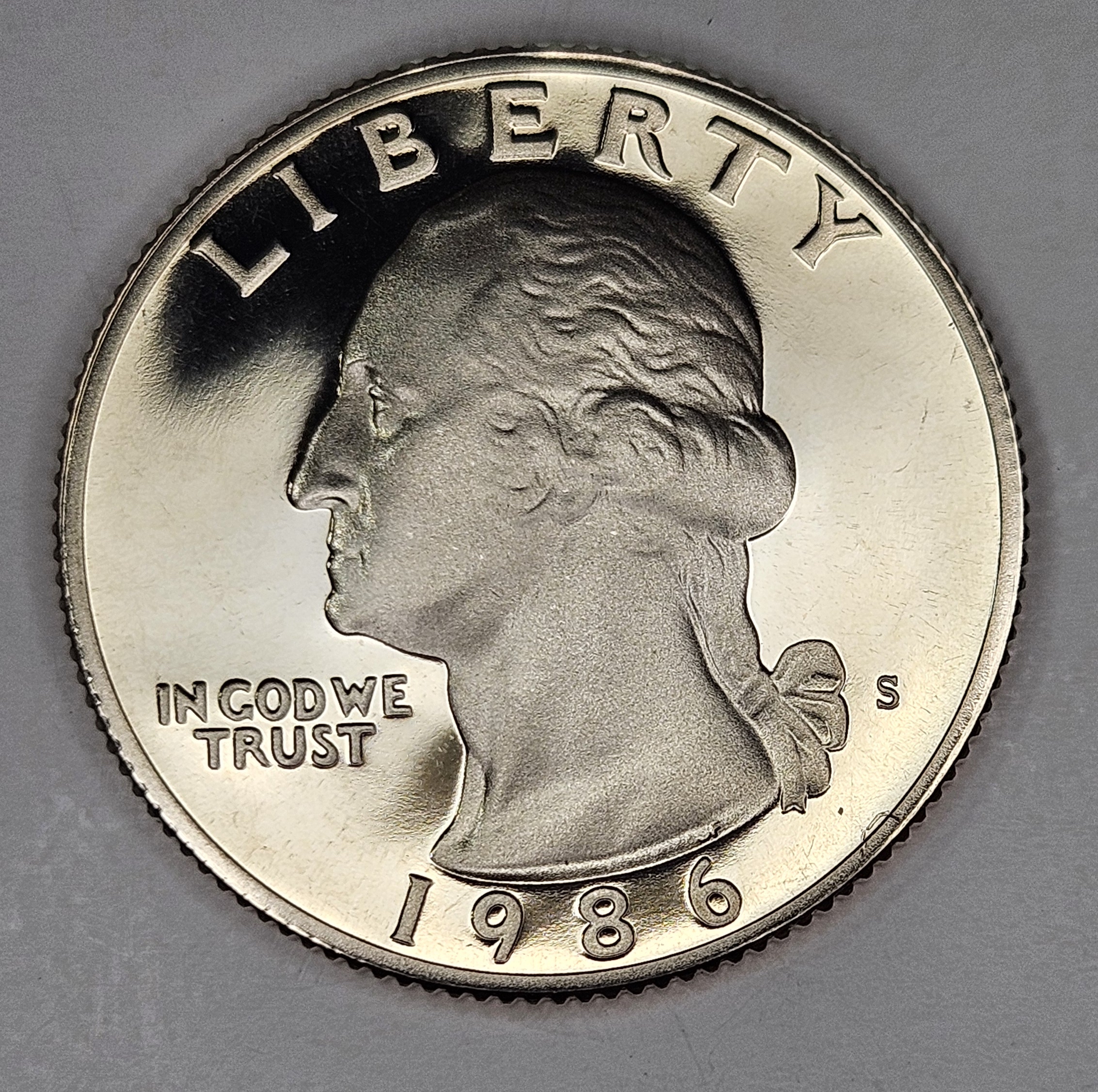 1986 S Gem Proof Washington Quarter 