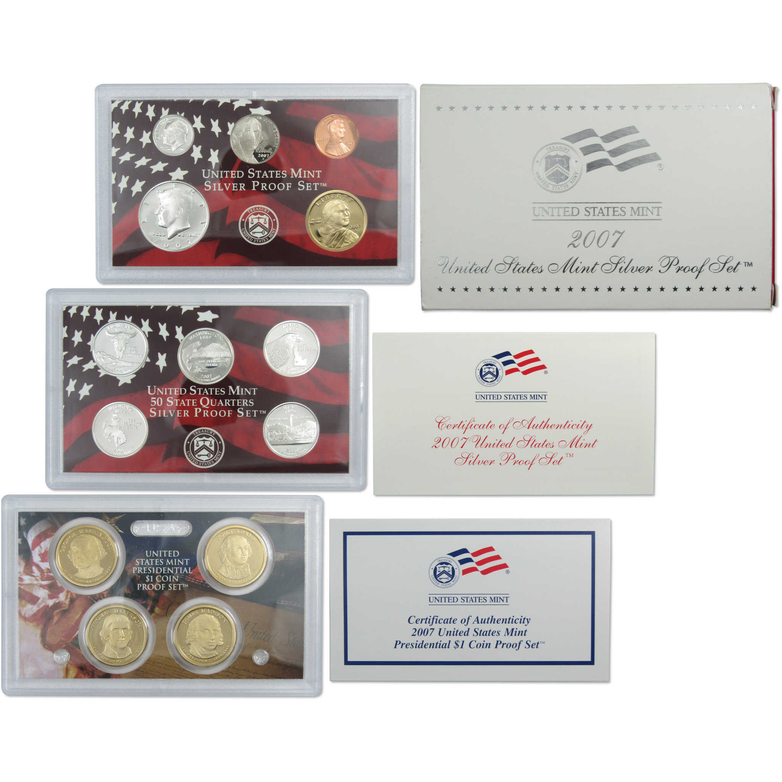thumbnail image 2 of 2007-S George Washington Presidential $1 Proof Coin – From US Mint Proof Set 2 of 5
