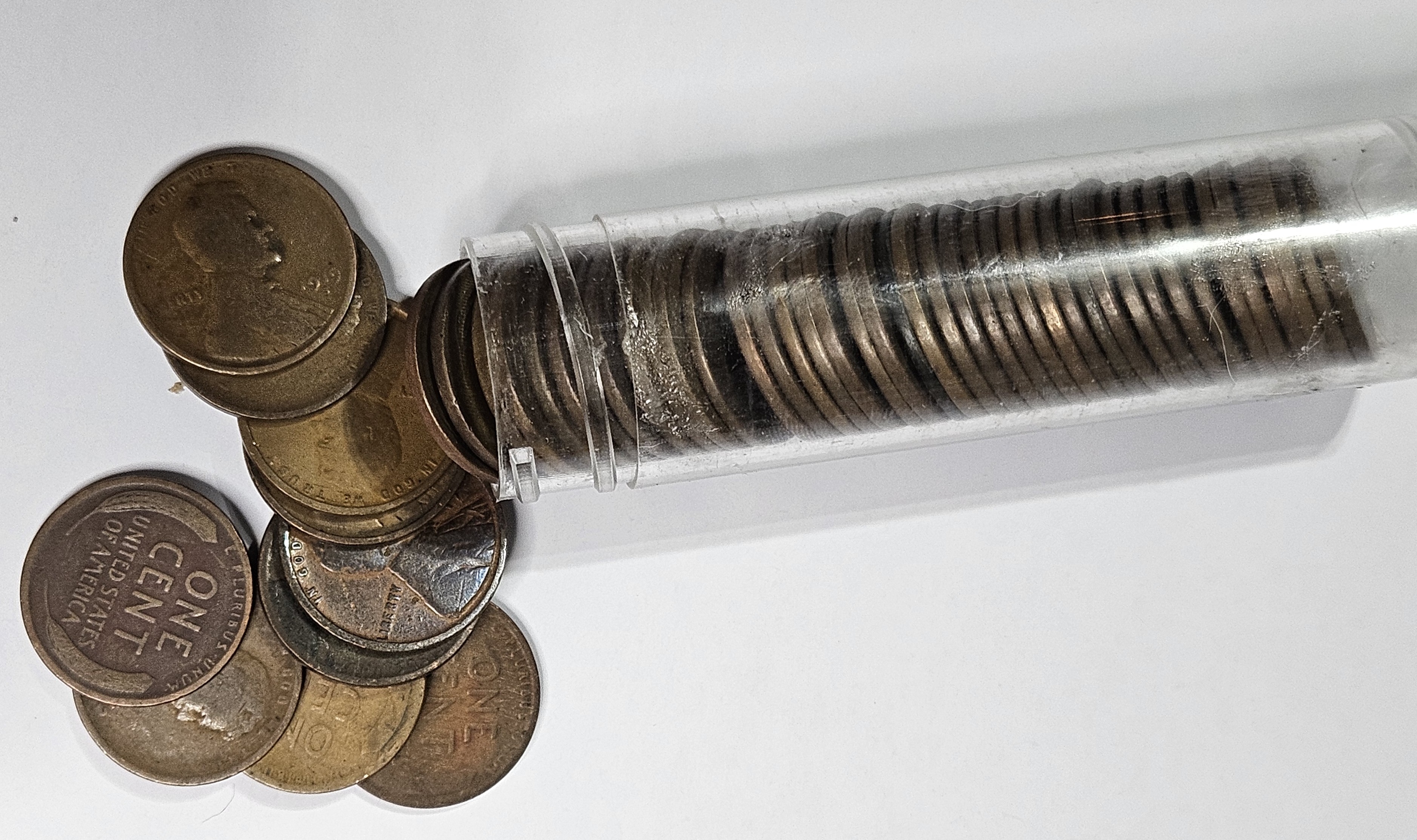 Old Dealer Roll of Lincoln Wheat Cents - Teens