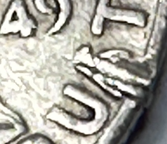 1949 "S" Double Die Rim Strike I - Franklin Half Dollar