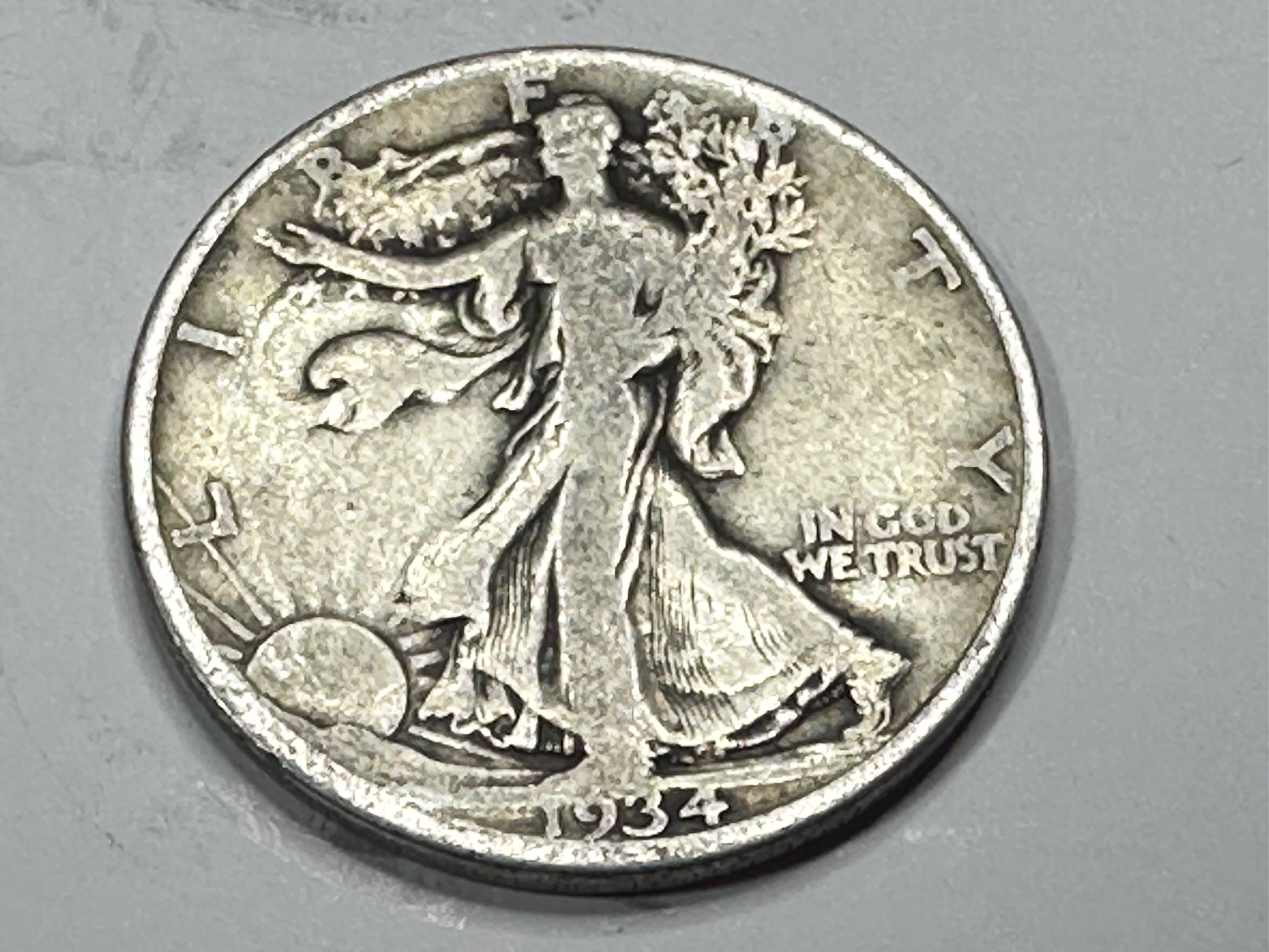 1934 "D" Fine Grade Walking Liberty half Dollar