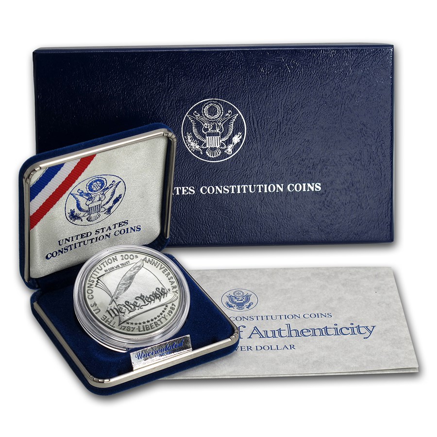 1987 US Constitution Silver Commemorative in OMP