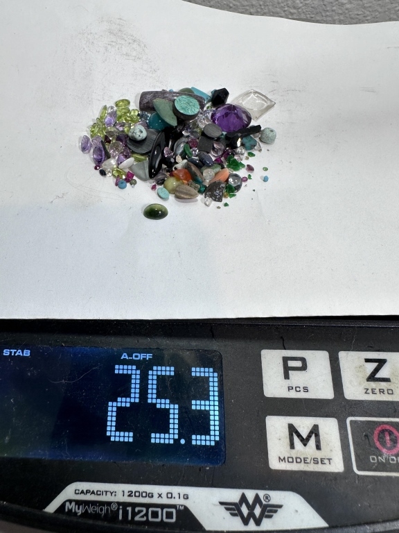 25 gram Natural and Mixed Origin Gemstone Parcel Property Room