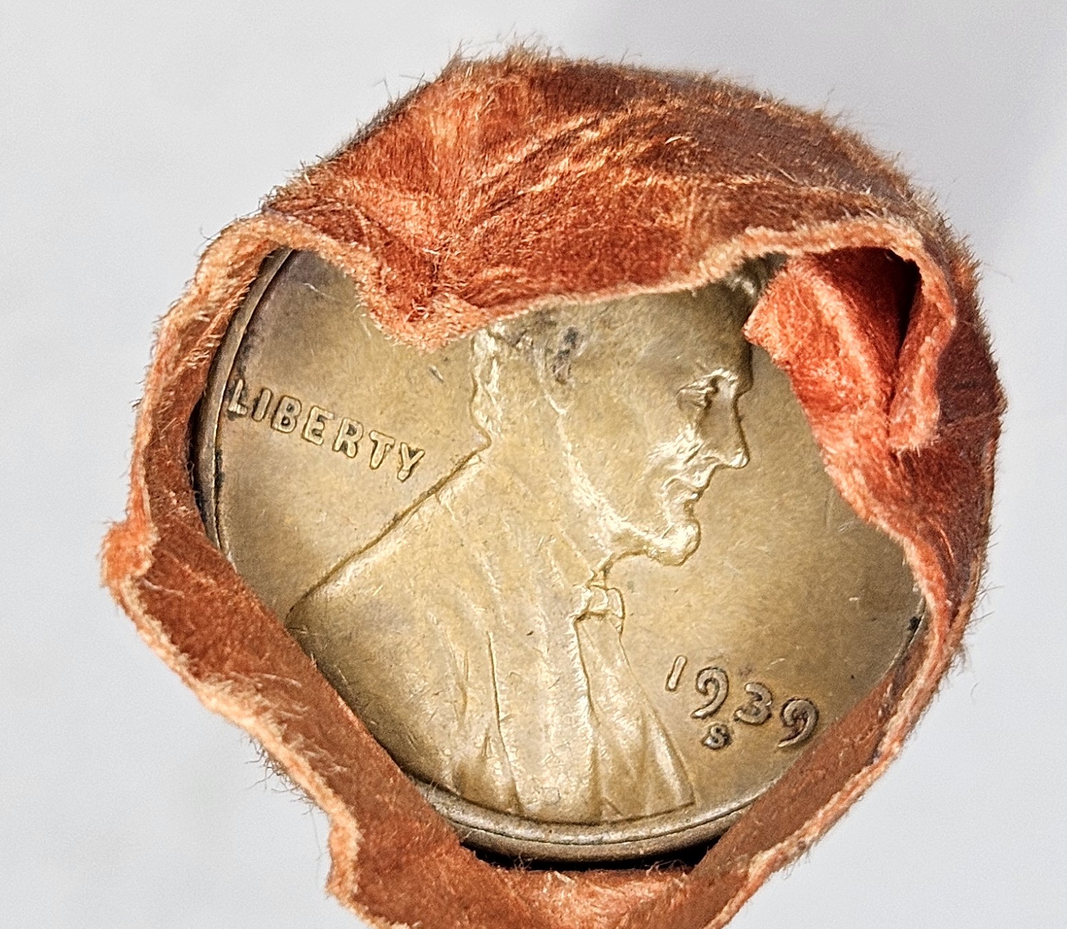 1939 S Old Dealer Wrapped Lincoln Wheat Cent Roll