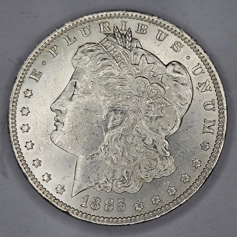 1885 "O" New Orleans Mint - Morgan Silver Dollar - BU Grade
