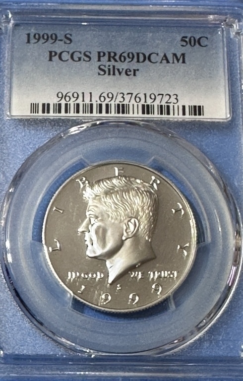 1999 "S" PRF69 DCAm PCGS Silver Kennedy Half Dollar