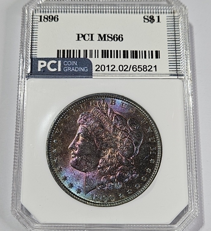 1896 "P" Philadelphia Mint - Morgan Silver Dollar - MS66 - $390 Coin price guide