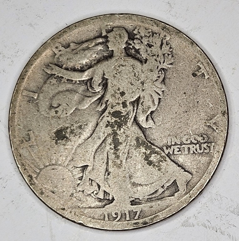 1917 Better Date Walking Liberty Half Dollar