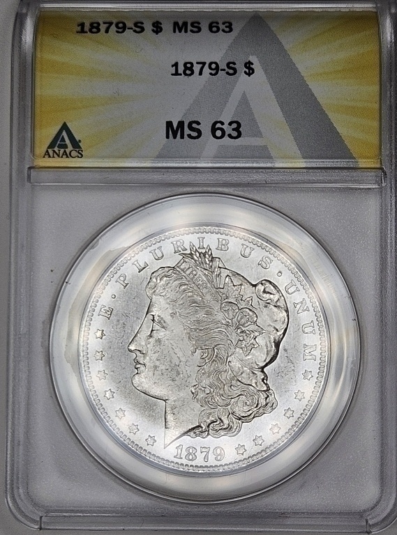1879 S MS 63 ANACS Morgan Silver dollar - SALE! Was $99.99 now $89.99!
