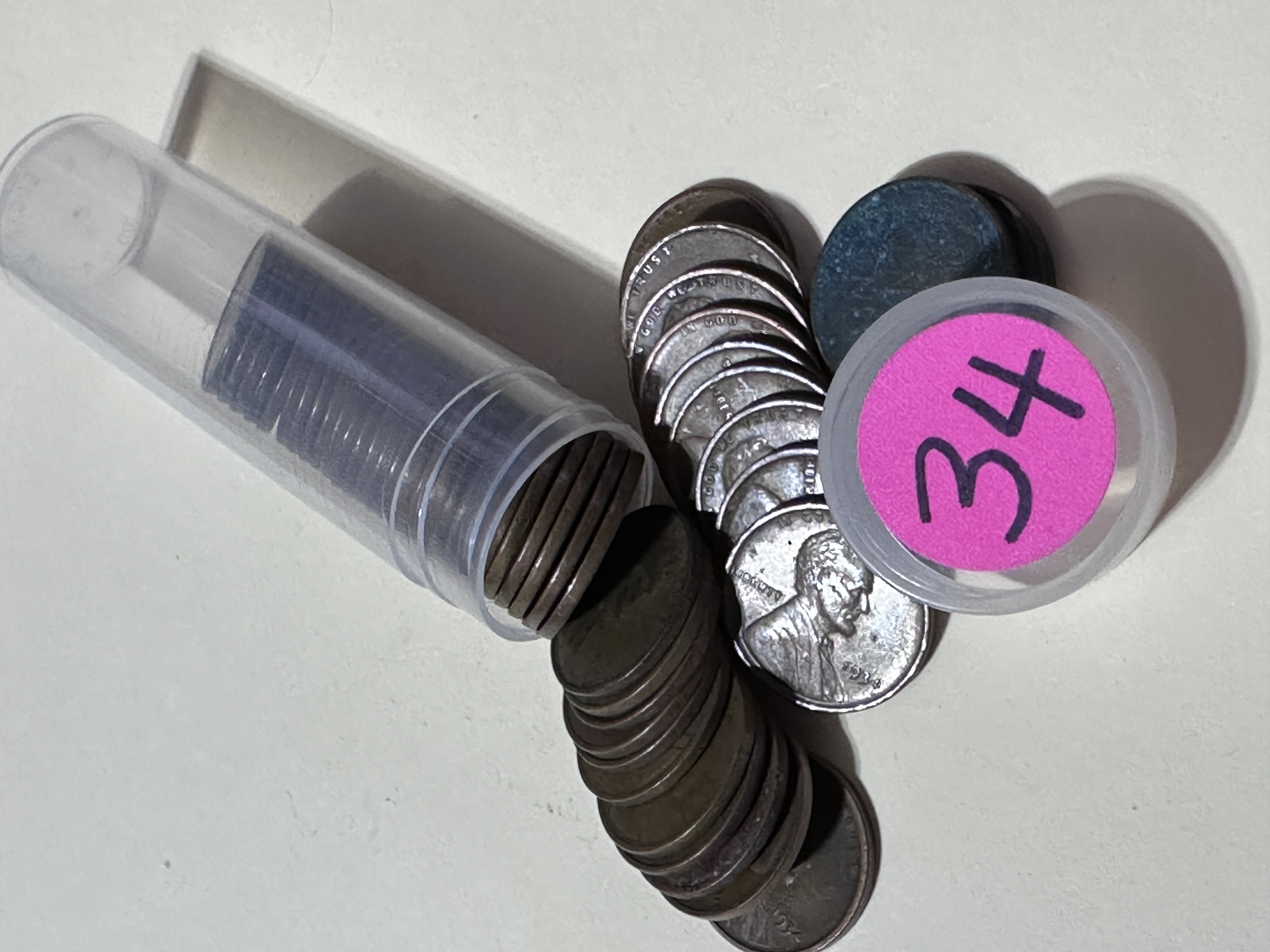 1934 P Old Dealers Roll of Lincoln Wheat Cents