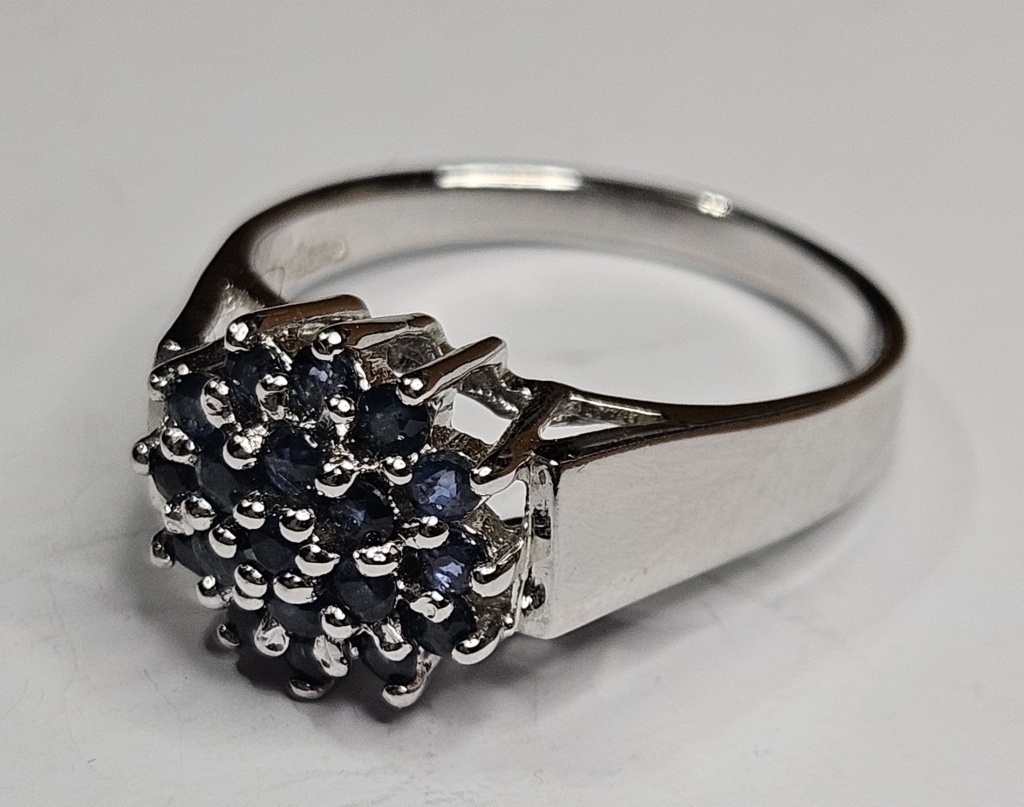 Sterling Silver Blue Gemstone Ring