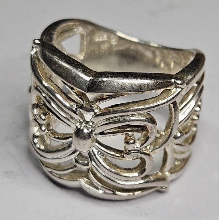 Heavy Sterling Silver butterfly Design Ring