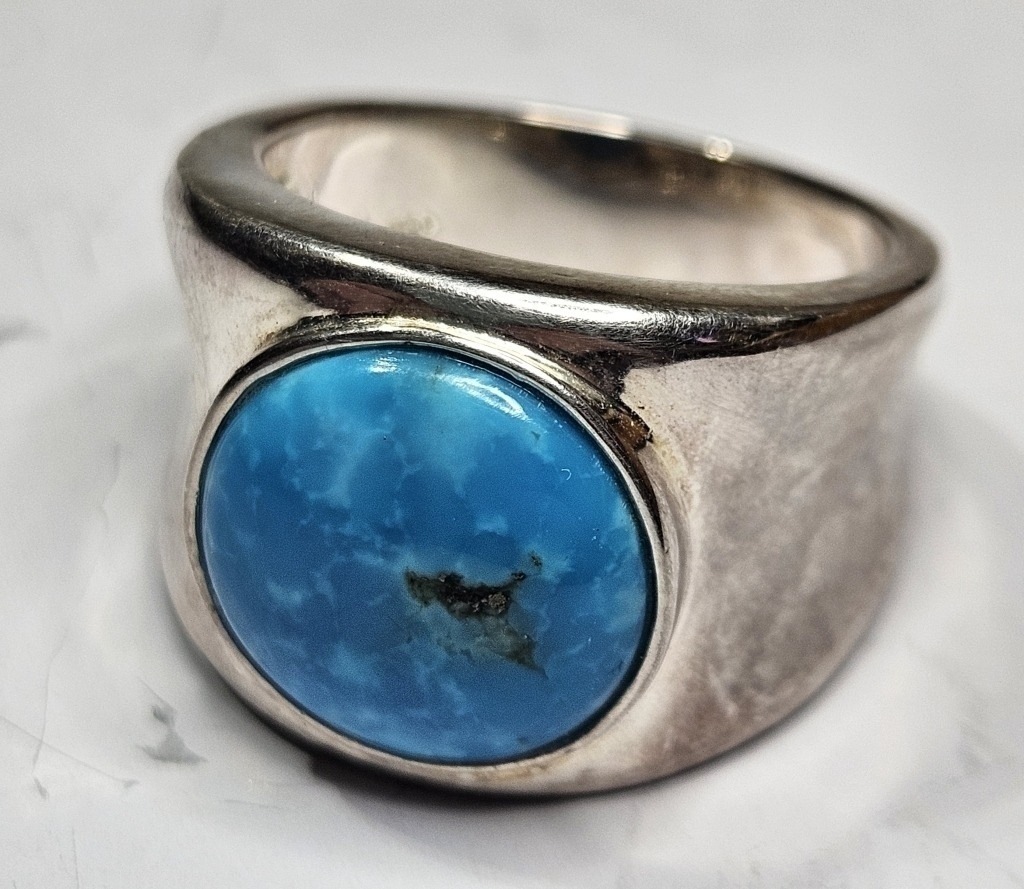 Sterling Silver Blue Aventurine Ring