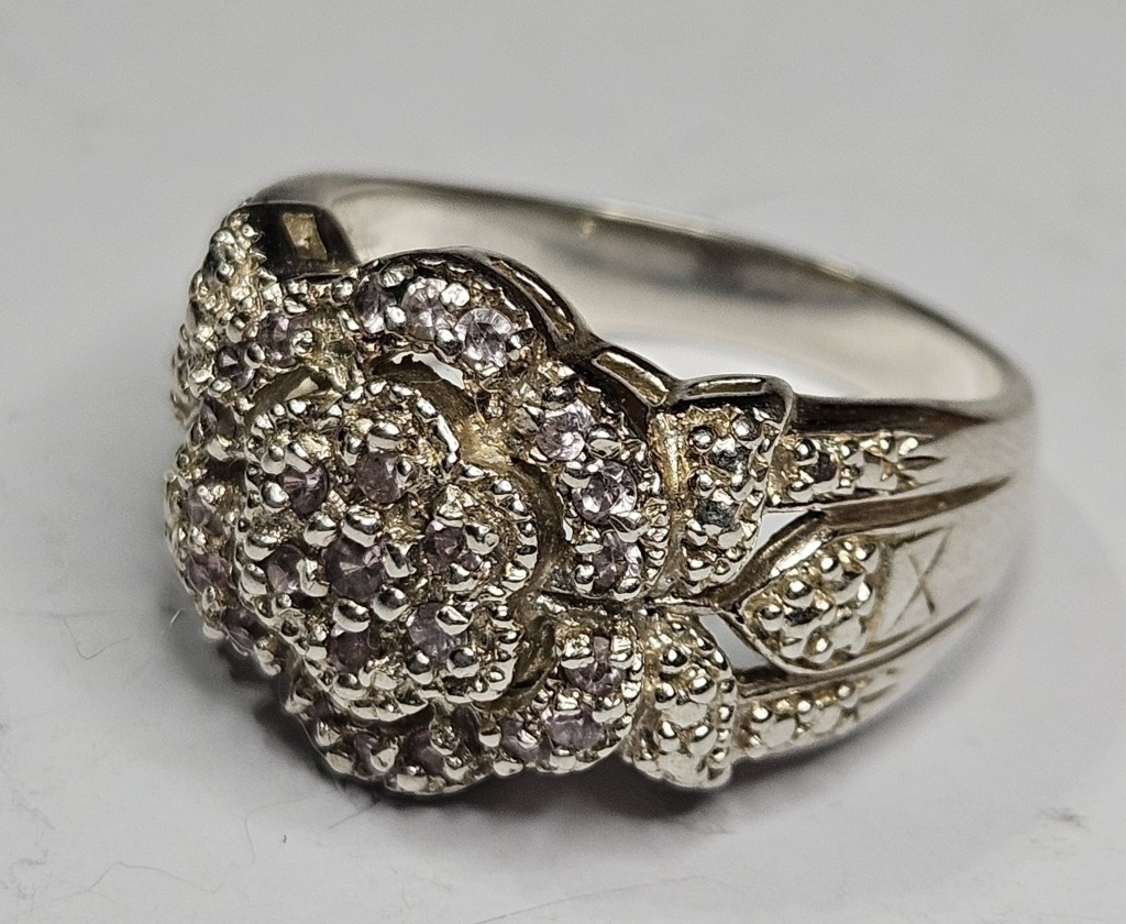Fancy Sterling Silver CZ Ring