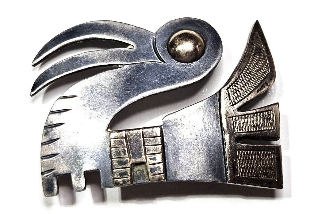 RARE G. Laffi 1950's Bird Pin Peru Sterling Silver