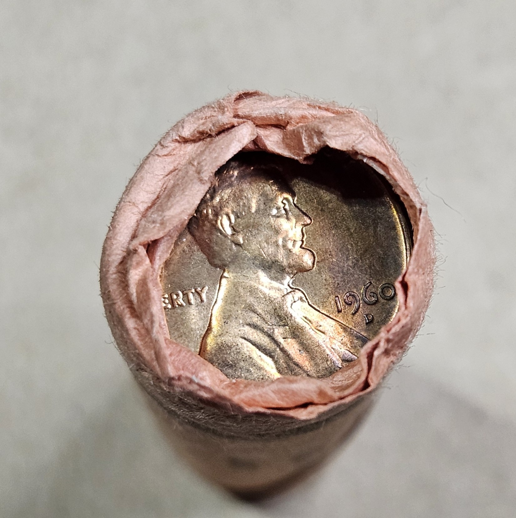 1960 D Bank Wrapped Roll BU Lincoln Cents