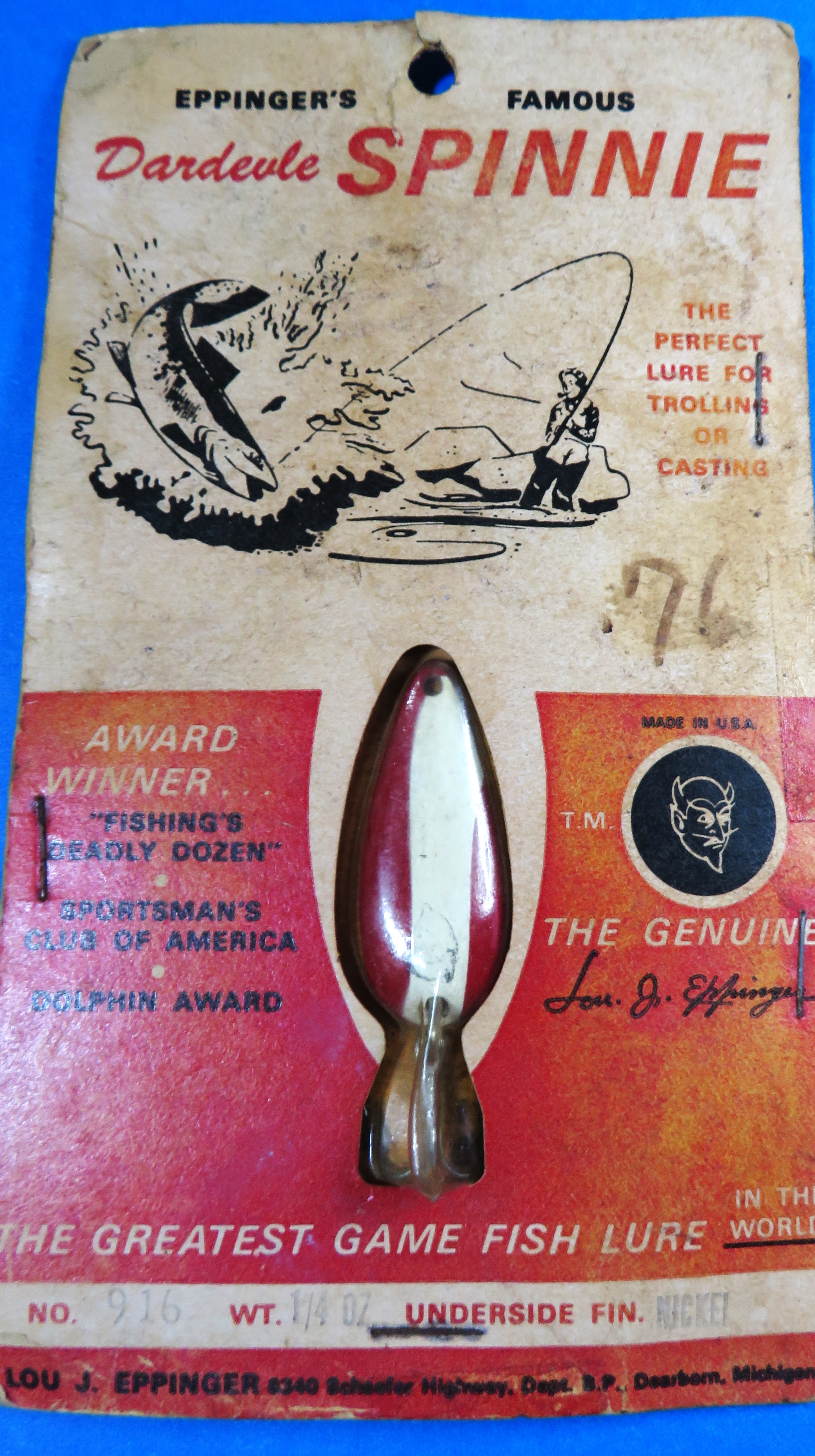 Eppingers DAREDEVLE Spinning Lure - Original Package - | Property Room