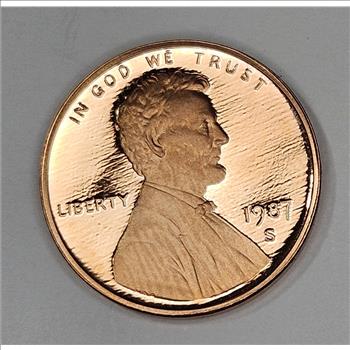 1987 s GEM PROOF Lamination Error Lincoln Cent