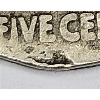 1918 Buffalo Nickel  - DIE ERROR Reverse Rim