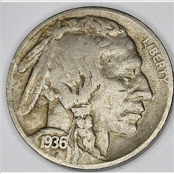 1936 S Buffalo Nickel -VF Grade