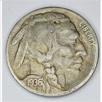 1936 S VF Grade Buffalo Nickel