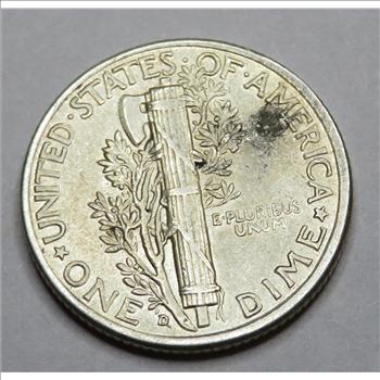 1945 s - BU Grade Mercury Dime