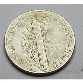 1942 AU Plus Mercury Dime