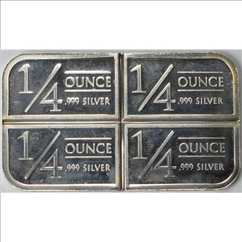 Rare - Collectible Segmented 1 oz Stagecoach Silver Bar - 1/4'd perforated Silver Bar