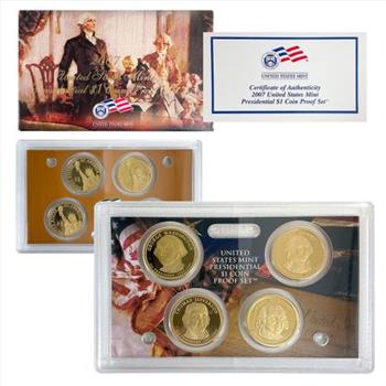 (4) 2007 US Presidential Proof Dollar Sets - 16 Total Coins in OMP- PRICE REDUCED!