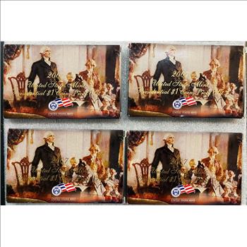 (4) 2007 US Presidential Proof Dollar Sets - 16 Total Coins in OMP- PRICE REDUCED!