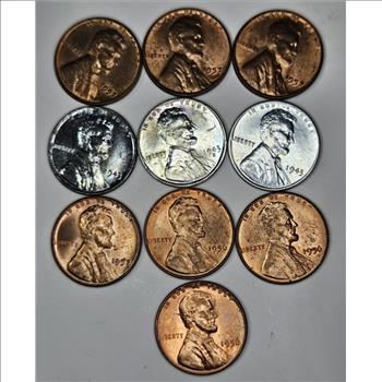 (10) Assorted Lincoln Wheat Cents 