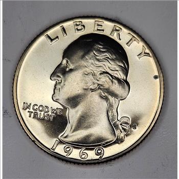 1969 s Washington Proof Quarter- USA Coin