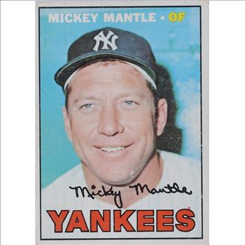 1967 Mickey Mantle Baseball Card - Authentic -
