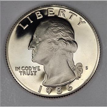 1986 S Gem Proof Washington Quarter 