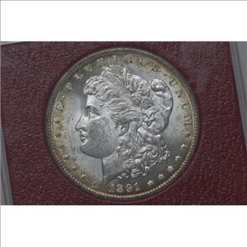 1891 Carson City Key Date Coin - Famous Redfield Hoard - Graded at MS 65 - Coin Guide Price of $4120 - Reserve is Under HALF of VALUE!!!