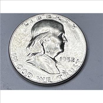 1952 AU Grade Franklin Half Dollar