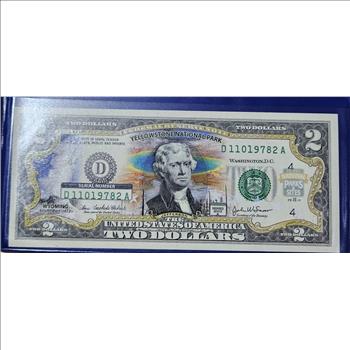 2003 Colorized National Park $2 in Folio - Yellowstone Park
