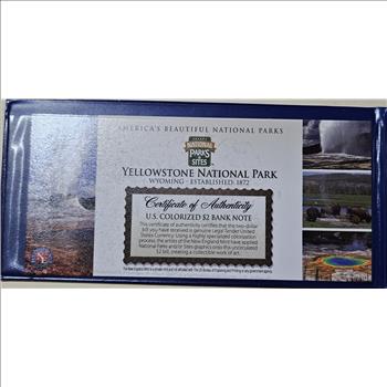2003 Colorized National Park $2 in Folio - Yellowstone Park