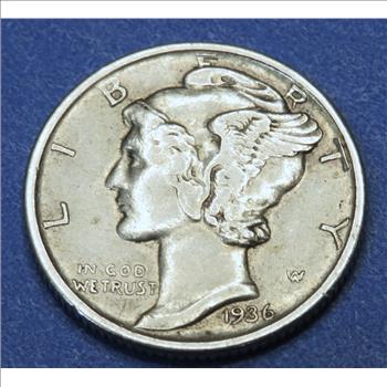 1936 S Mercury Dime