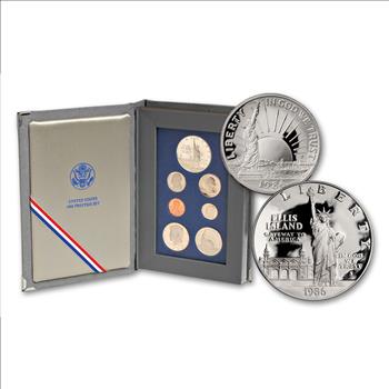 1986 US Mint Prestige Proof Set - 7 Coin Set