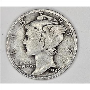 1929 d Mercury Dime 90% Silver- USA Coins