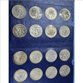 (23) Kennedy Half Dollars in Whitman Book - 40%-90%-Proof Editions 