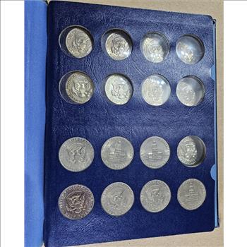 (23) Kennedy Half Dollars in Whitman Book - 40%-90%-Proof Editions 