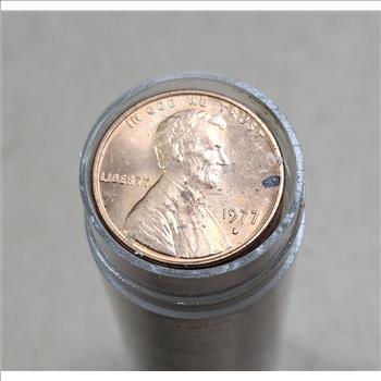 1957 D RED BU Lincoln Wheat Cents 
