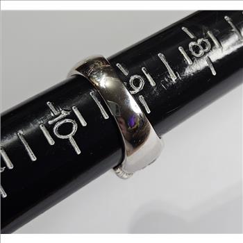Fancy 2 Tone Sterling Silver Ring