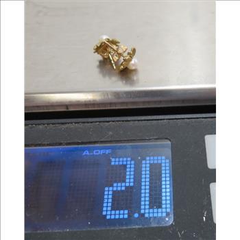 14k YG Fancy Pearl Earrings