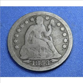 1853 Seated Liberty Dime