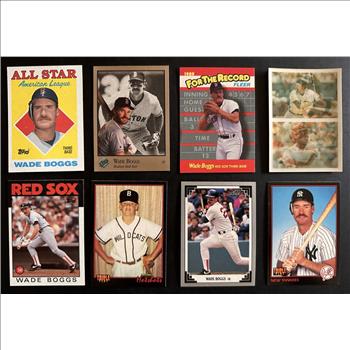 WOW~ Wade Boggs Hall of Fame Baseball Card Set Collection - 26 pcs. Premium Brand Cards Included