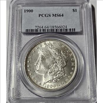 1900 P MS 64 PCGS Graded Morgan Silver Dollar