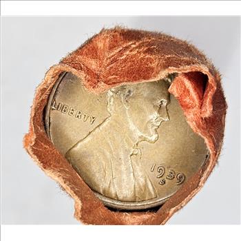 1939 S Old Dealer Wrapped Lincoln Wheat Cent Roll